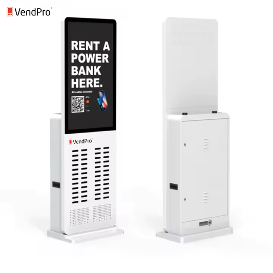 VendPro 48-Slot Power Bank Rental Kiosk – Smart Charging Station with Touchscreen & Contactless Payment - VendPro